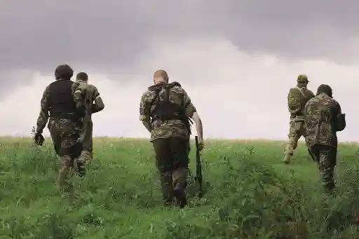 Joueurs airsoft